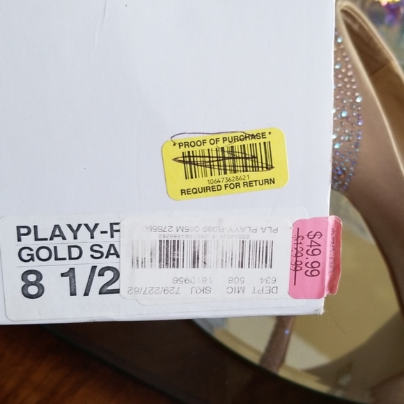 Steve Madden Gold Swarovski studded Heels - Picture 7 of 8